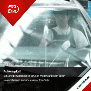 Scheibenwaschduese verstopft - Tipps & Tricks - Kfz-Meister-Werkstatt der Firma Fix & Flott GmbH